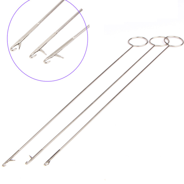2/1pcs Stainless Steel Sewing Loop Turner Hook Turning Fabric Tubes Strap  Rope Threader Handmade DIY Quitling Tools Accessories - AliExpress